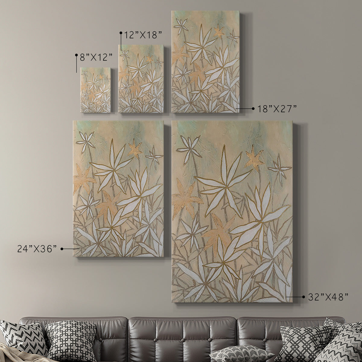 Embellished Starburst Bloom I - Canvas Art Print