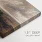 Canvas art print of a ruined castle overlooking river and landscape, highlighting texture and gallery-wrapped edges