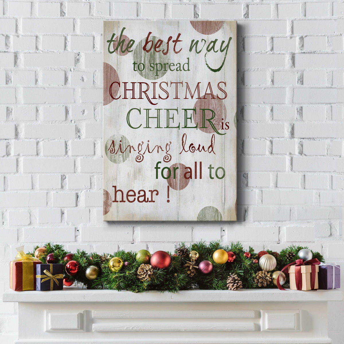 Christmas Cheer Type - Canvas Art Print