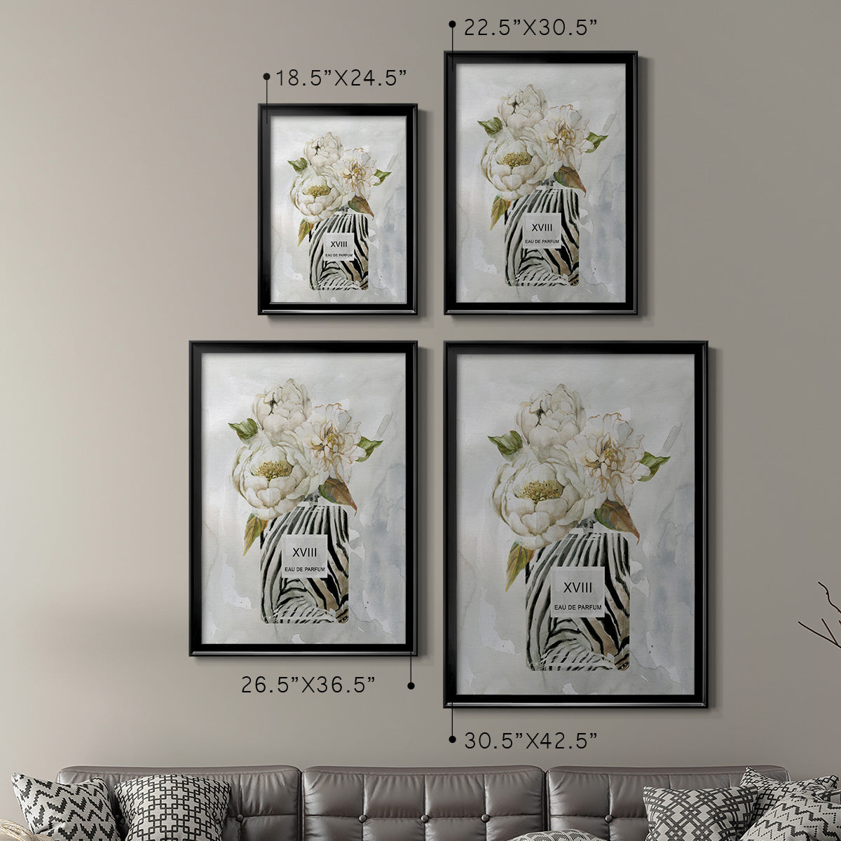Feminine Wilds II - Modern Framed Canvas Print