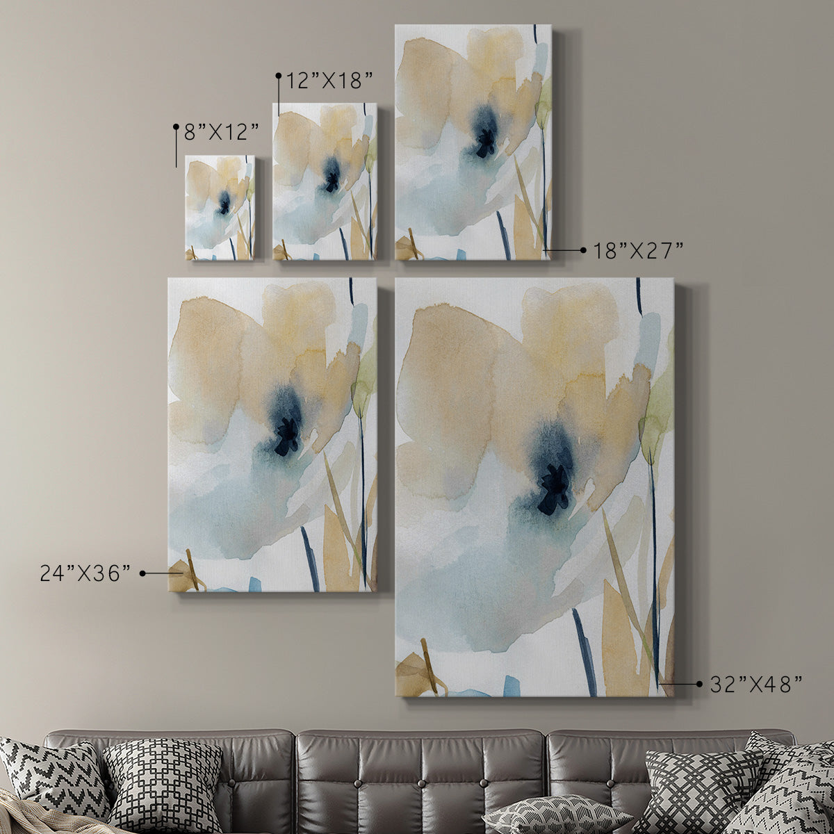 Blooming Wash II Premium Gallery Wrapped Canvas - Ready to Hang