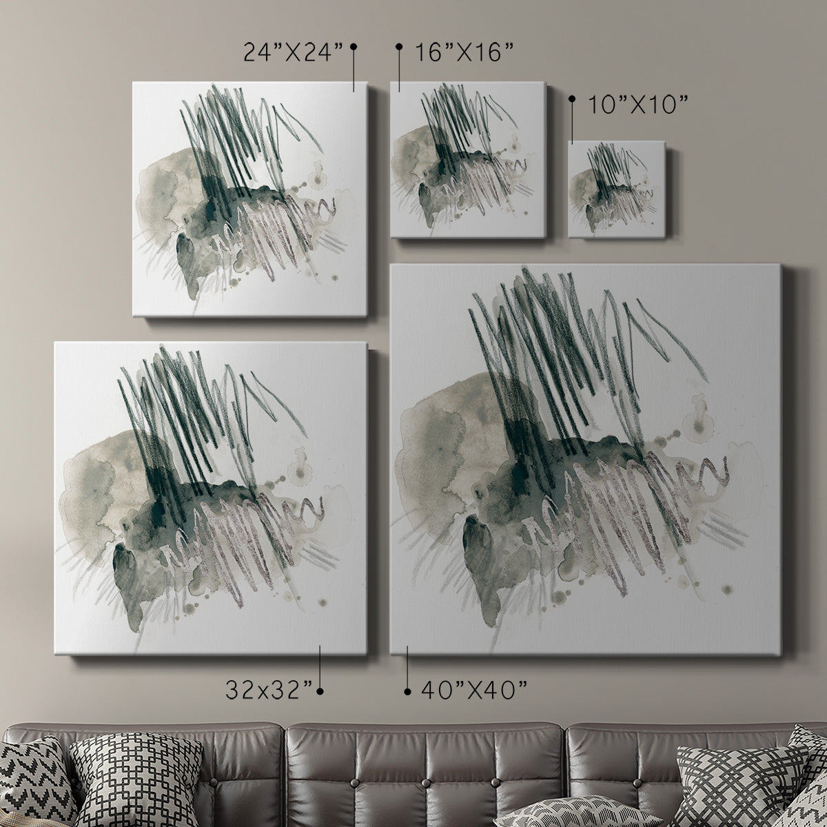 Graphite Markup I - Canvas Art Print