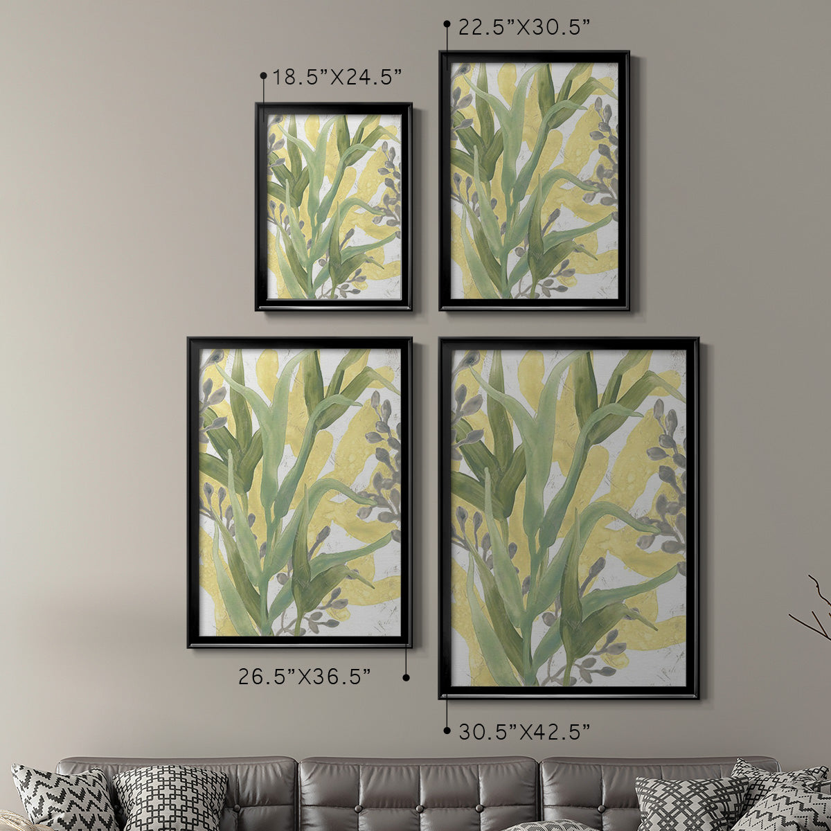 Sea Grass Fresco II - Modern Framed Canvas Print