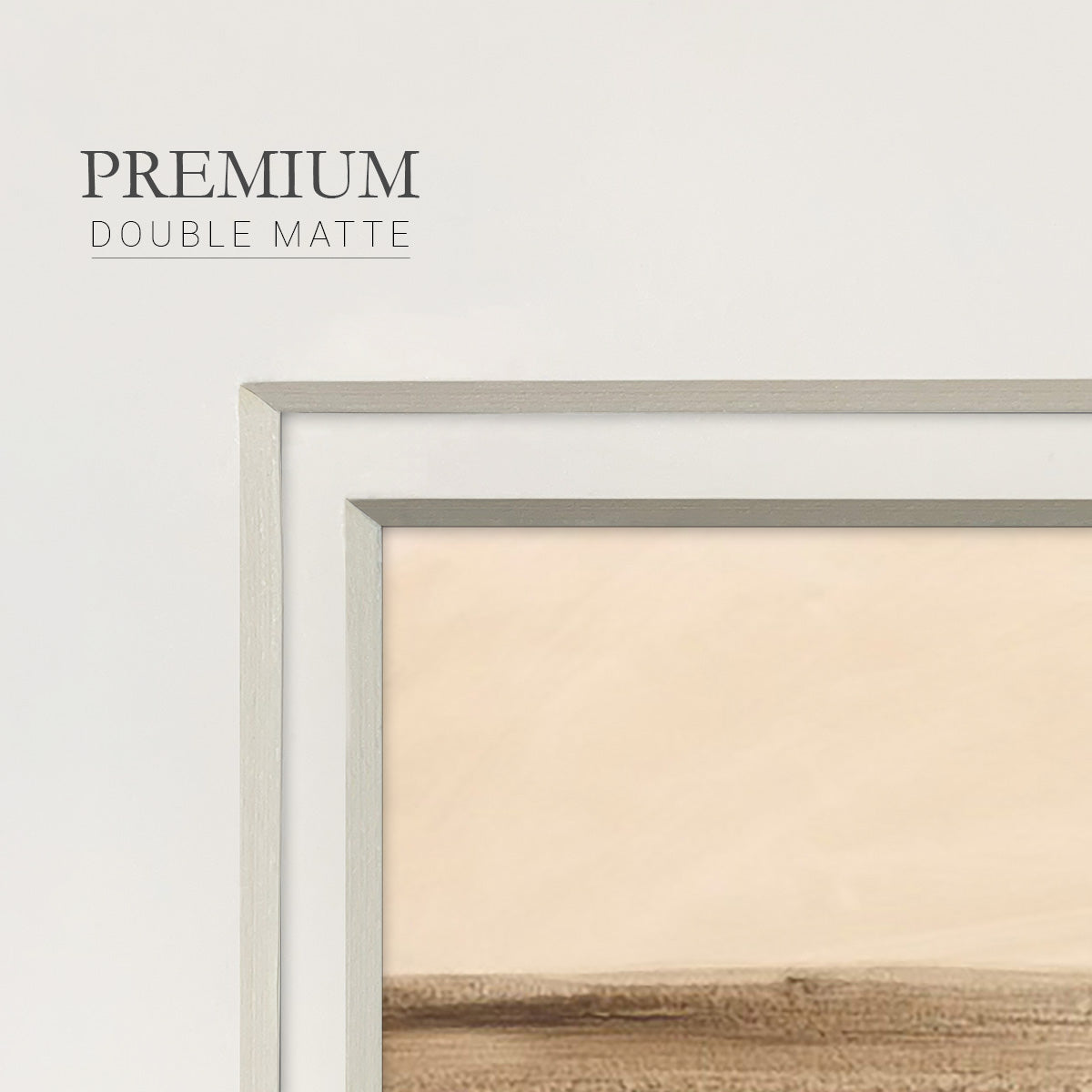 Layered Horizon I - Double Matboard Framed Print