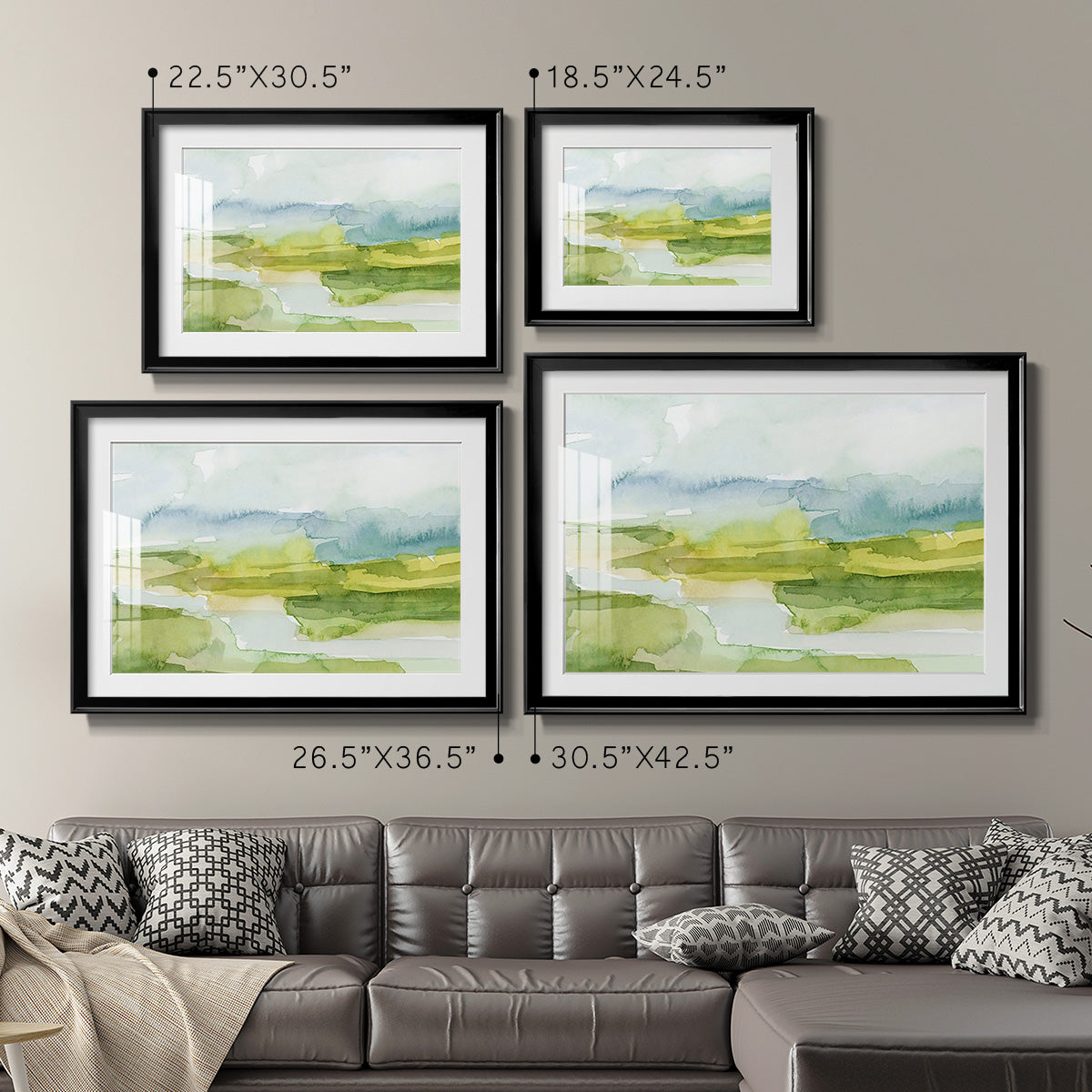 Watery Lowlands I Premium Framed Print - Ready to Hang