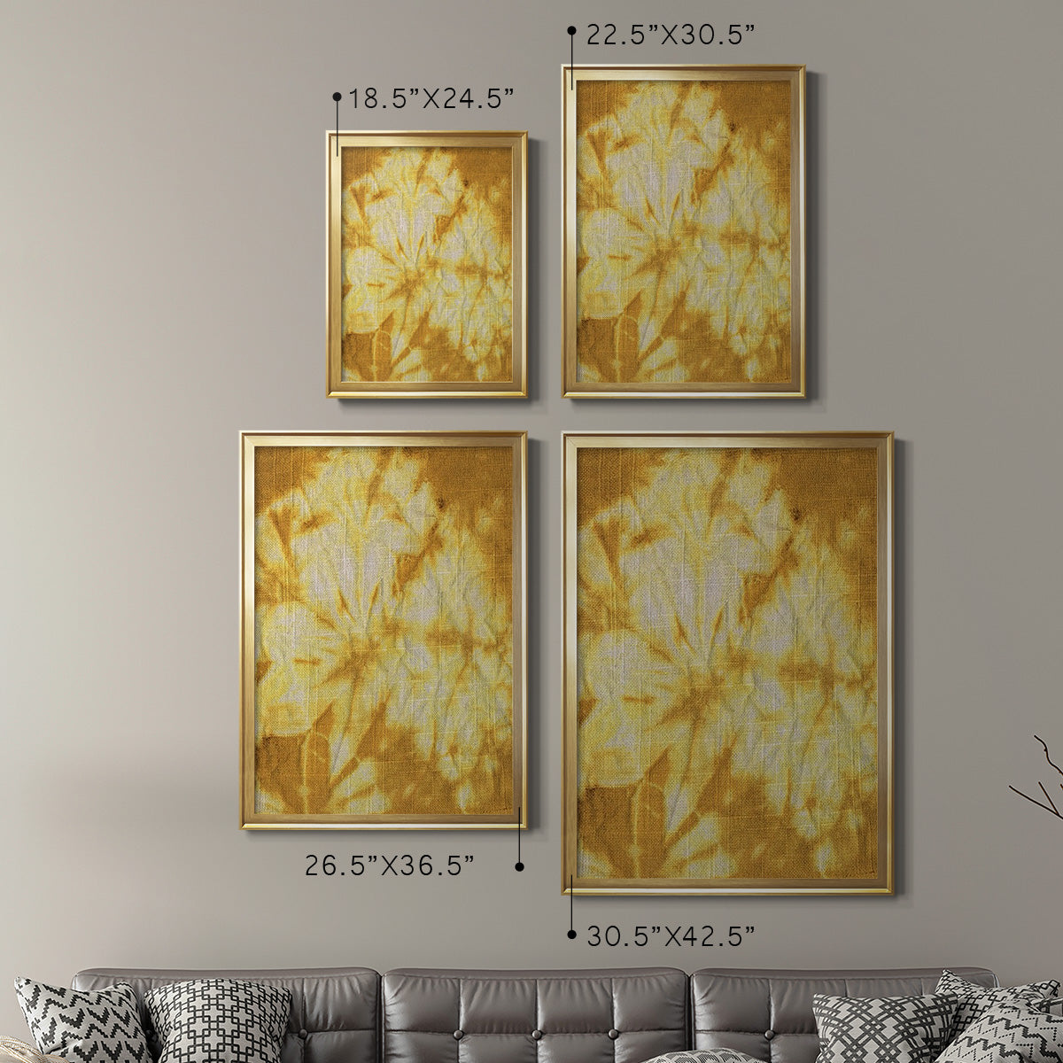 Turmeric Sunrise II - Modern Framed Canvas Print