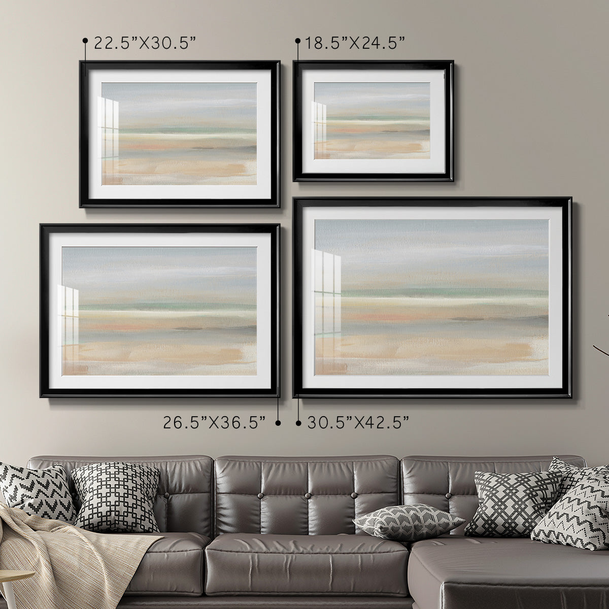 Soft Far Field Premium Framed Print - Ready to Hang