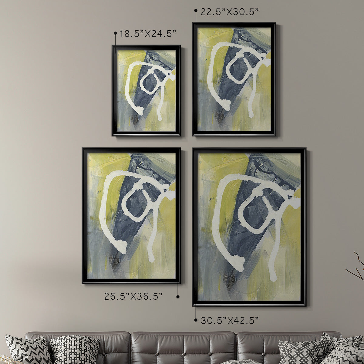 Delightful I - Modern Framed Canvas Print