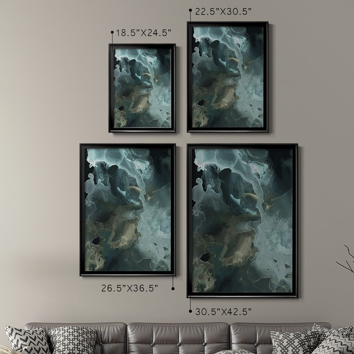 Gilded Spector II - Modern Framed Canvas Print