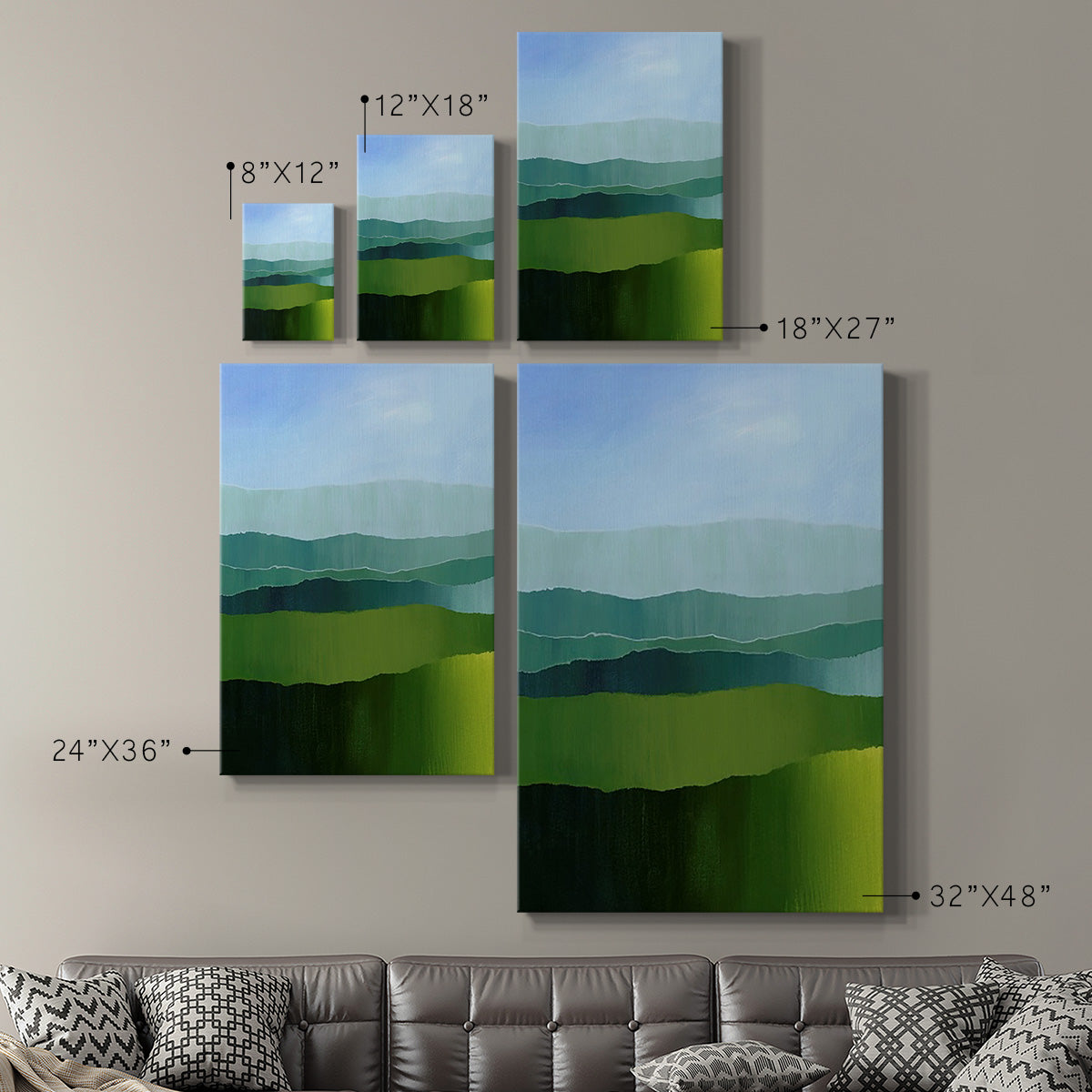 Blue Ridge Fade I Premium Gallery Wrapped Canvas - Ready to Hang