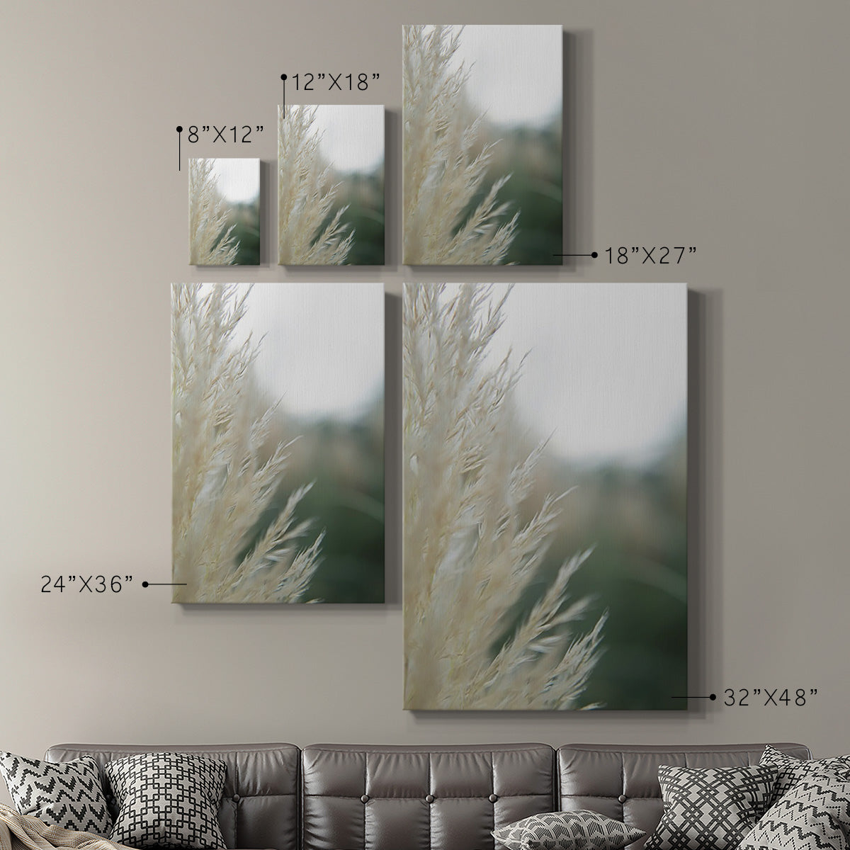 Subtle Grasses I Premium Gallery Wrapped Canvas - Ready to Hang