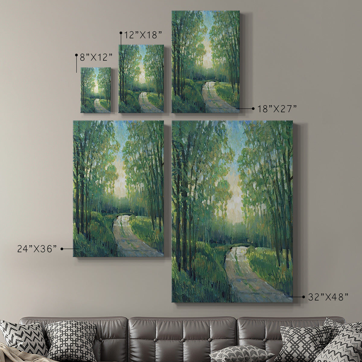 Golden Light Pathways II - Canvas Art Print