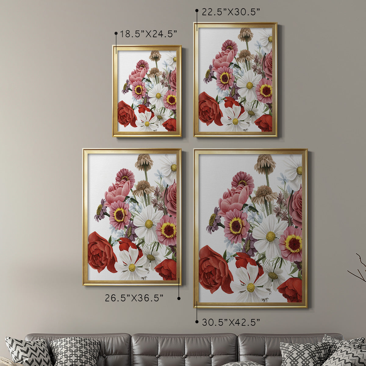 Modern Arrangement II - Modern Framed Canvas Print