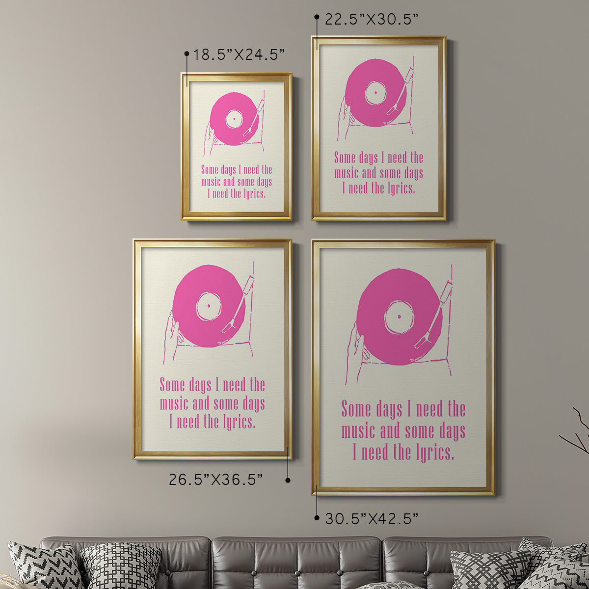Sweet Melody II - Modern Framed Canvas Print