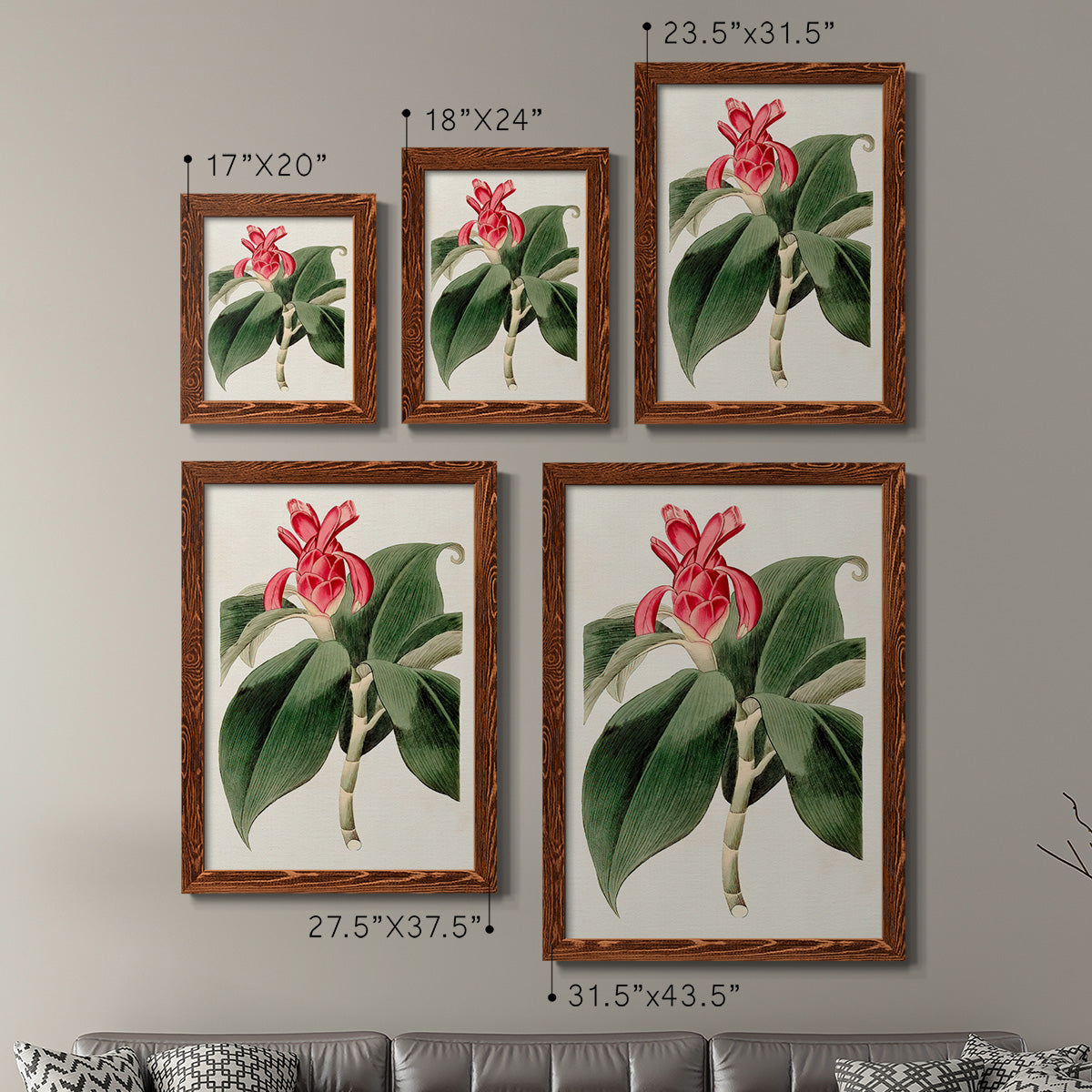 Flora of the Tropics I - Premium Framed Canvas 2 Piece Set - Ready to Hang