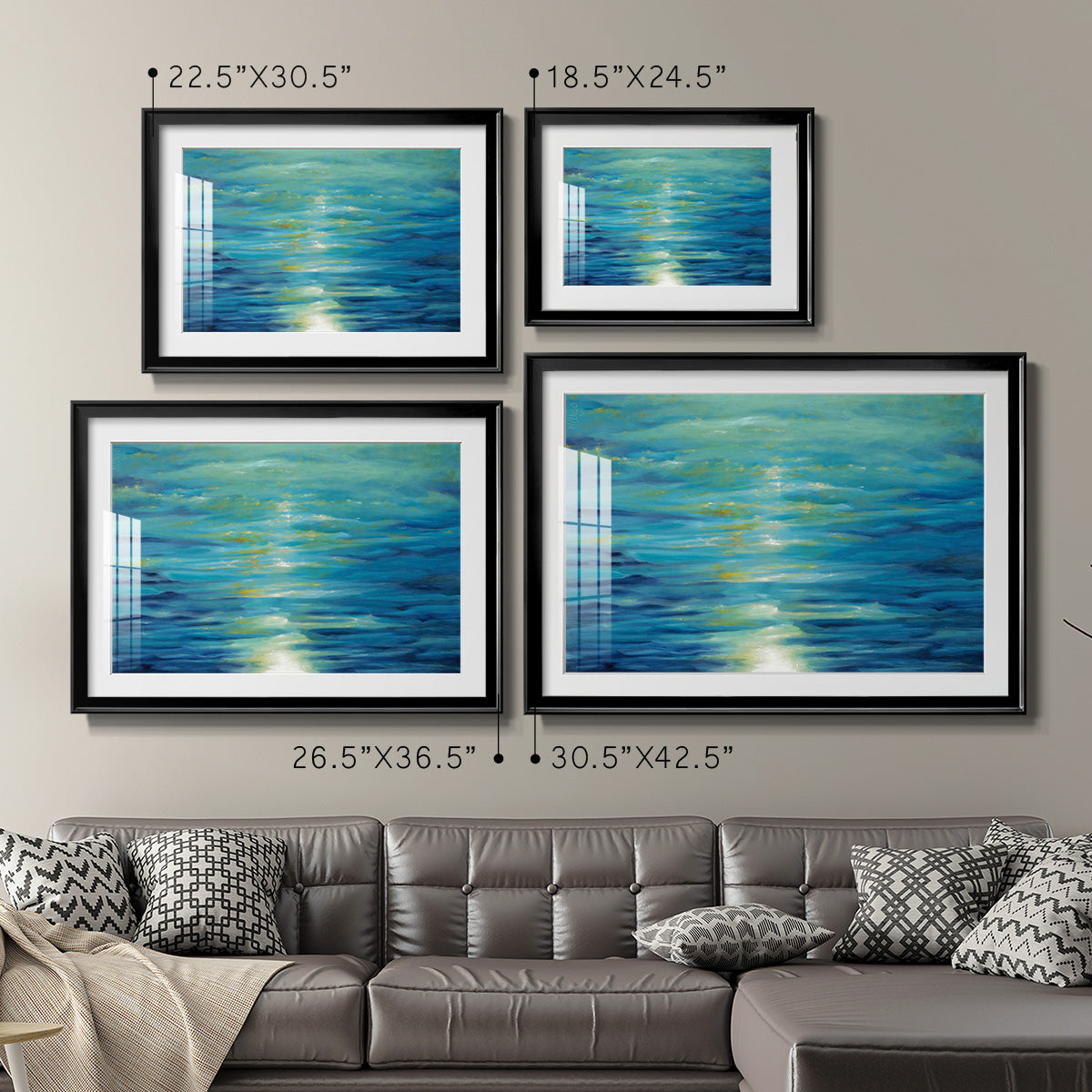 Deep Blue Premium Framed Print - Ready to Hang