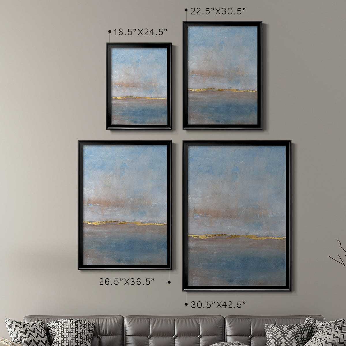 Visible Horizon II - Modern Framed Canvas Print