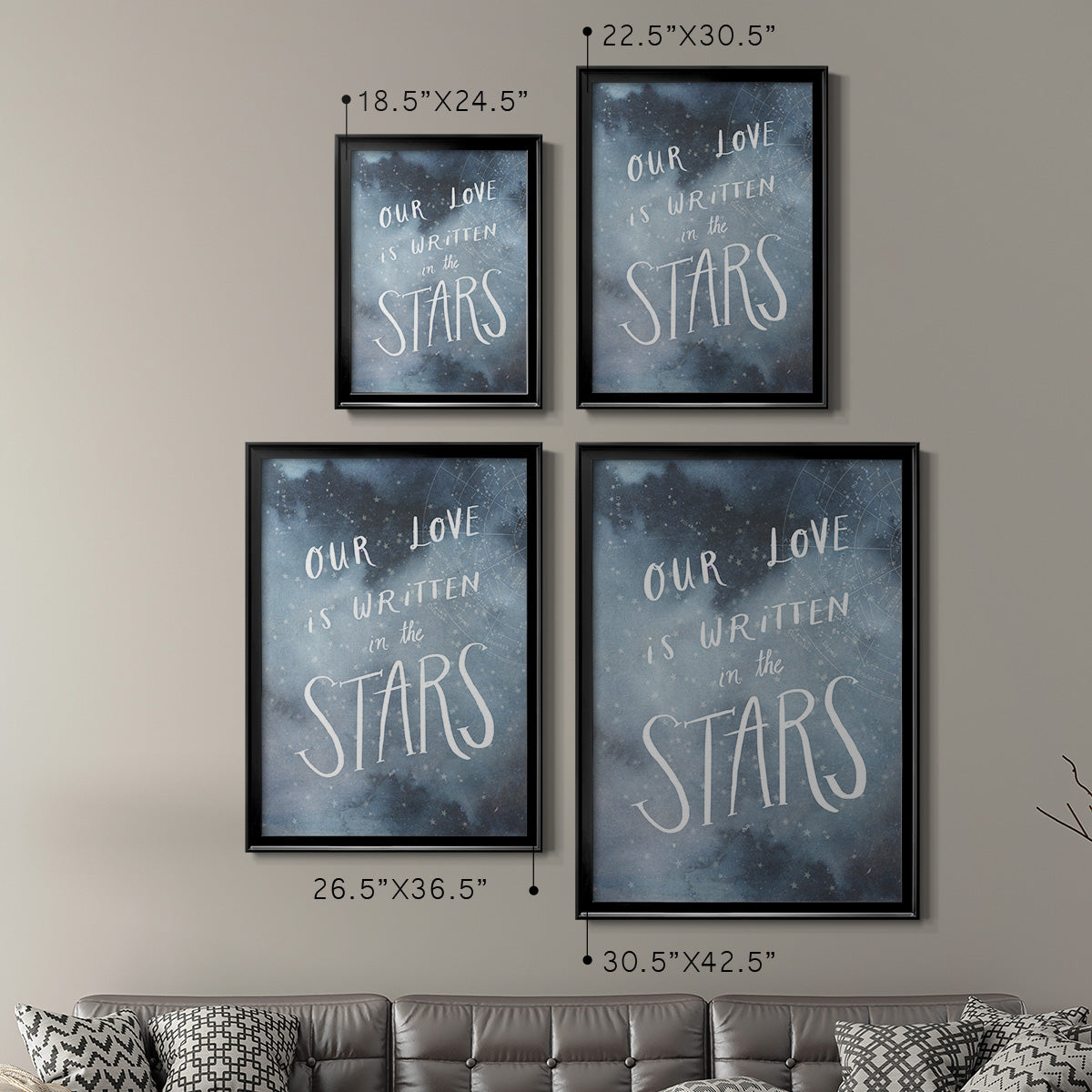 Celestial Love IV - Modern Framed Canvas Print