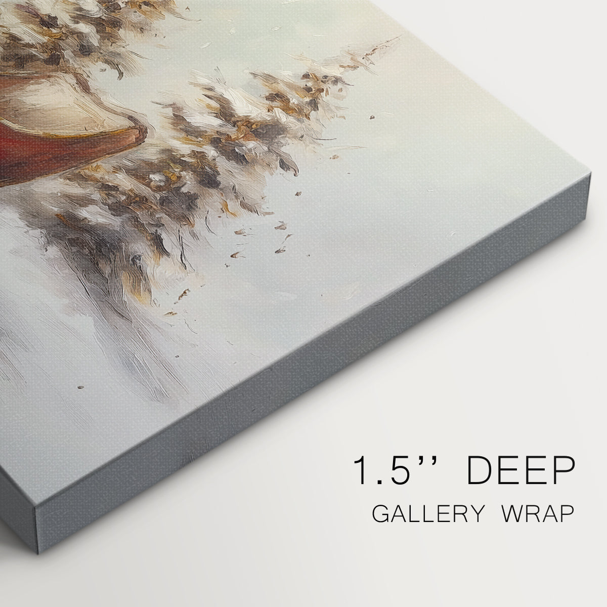 Tinsel-Gold Whisper of Evergreen - Canvas Art Print