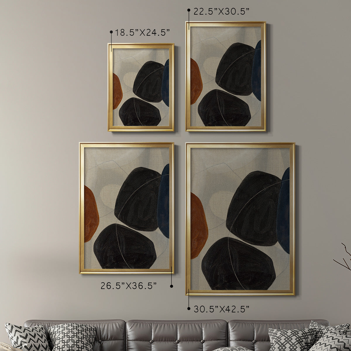 Gravity I - Modern Framed Canvas Print