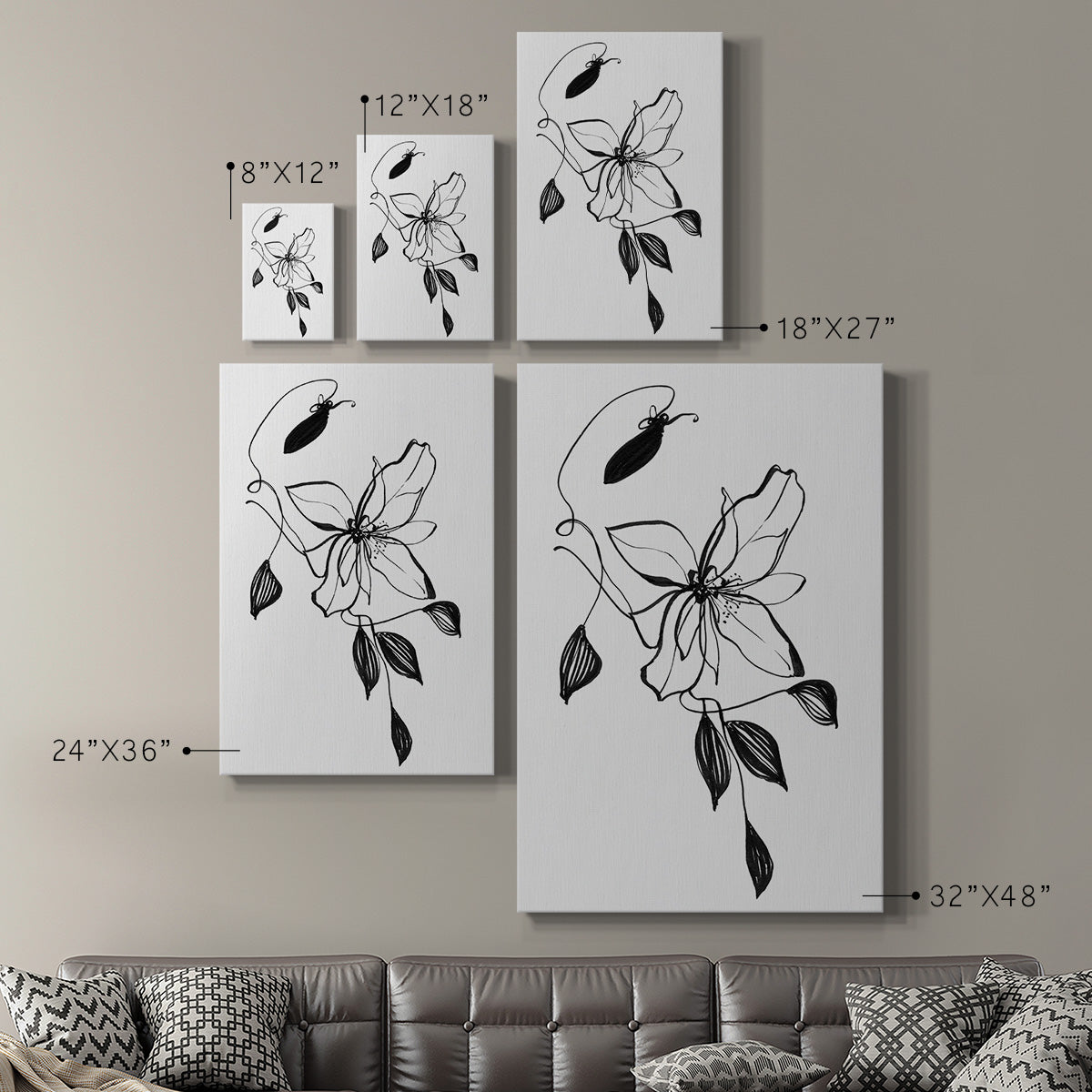 Wild Clematis I Premium Gallery Wrapped Canvas - Ready to Hang