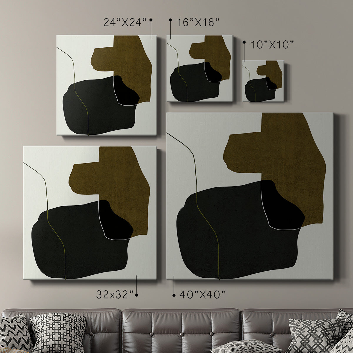 Shape Silhouettes I-Premium Gallery Wrapped Canvas - Ready to Hang