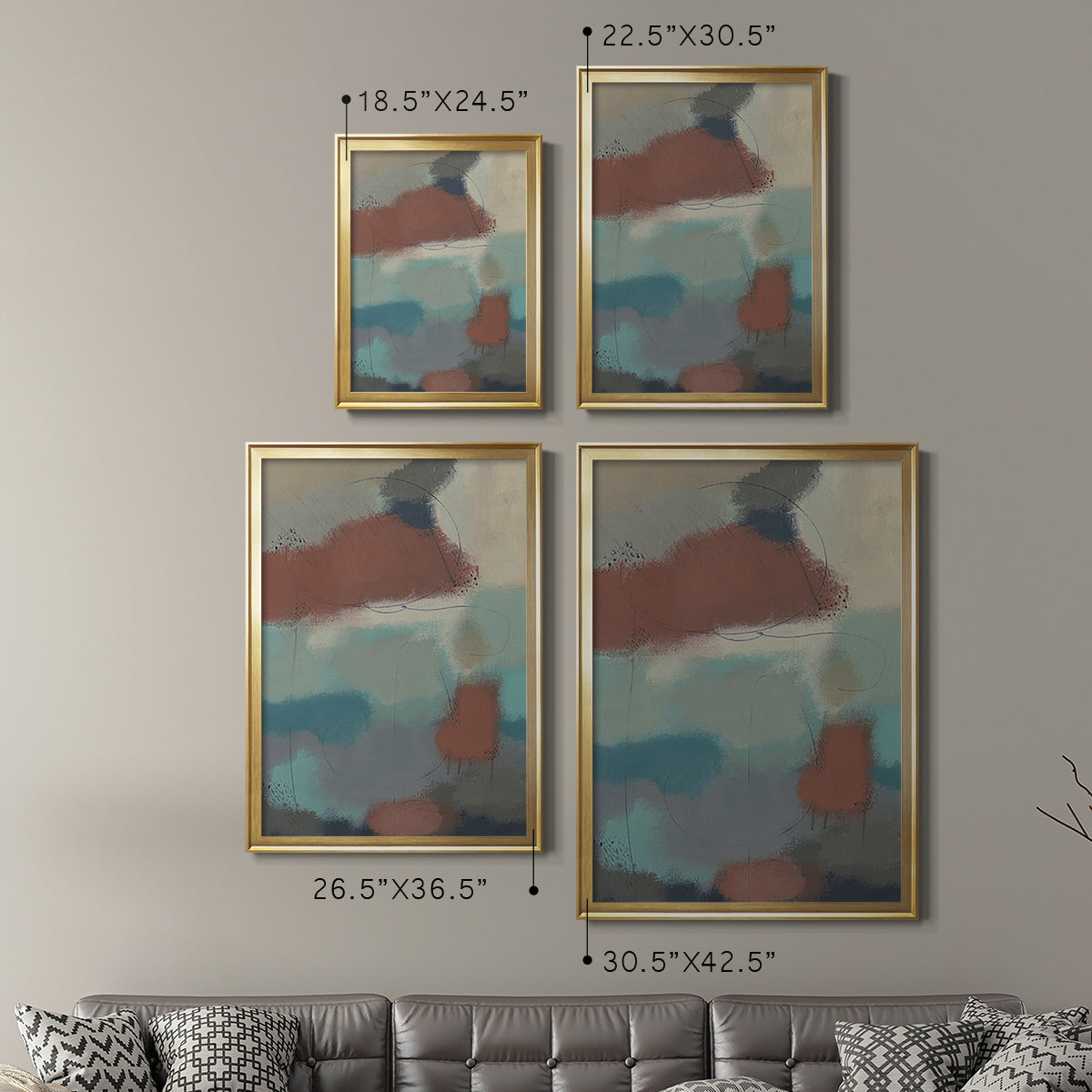 Floating By II - Modern Framed Canvas Print
