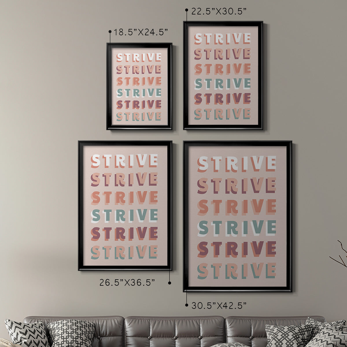 Strive - Modern Framed Canvas Print
