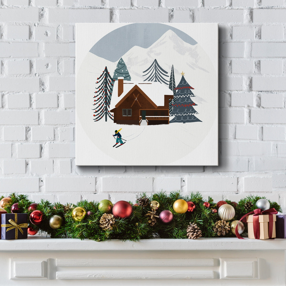 Ski Slope Collection C-Premium Gallery Wrapped Canvas - Ready to Hang