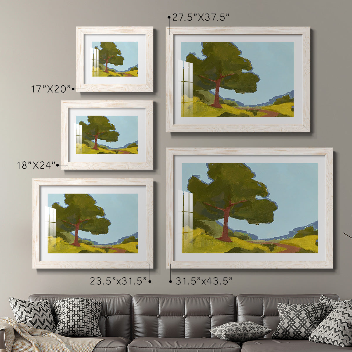 Bright Park II - Barnwood Framed Art Print