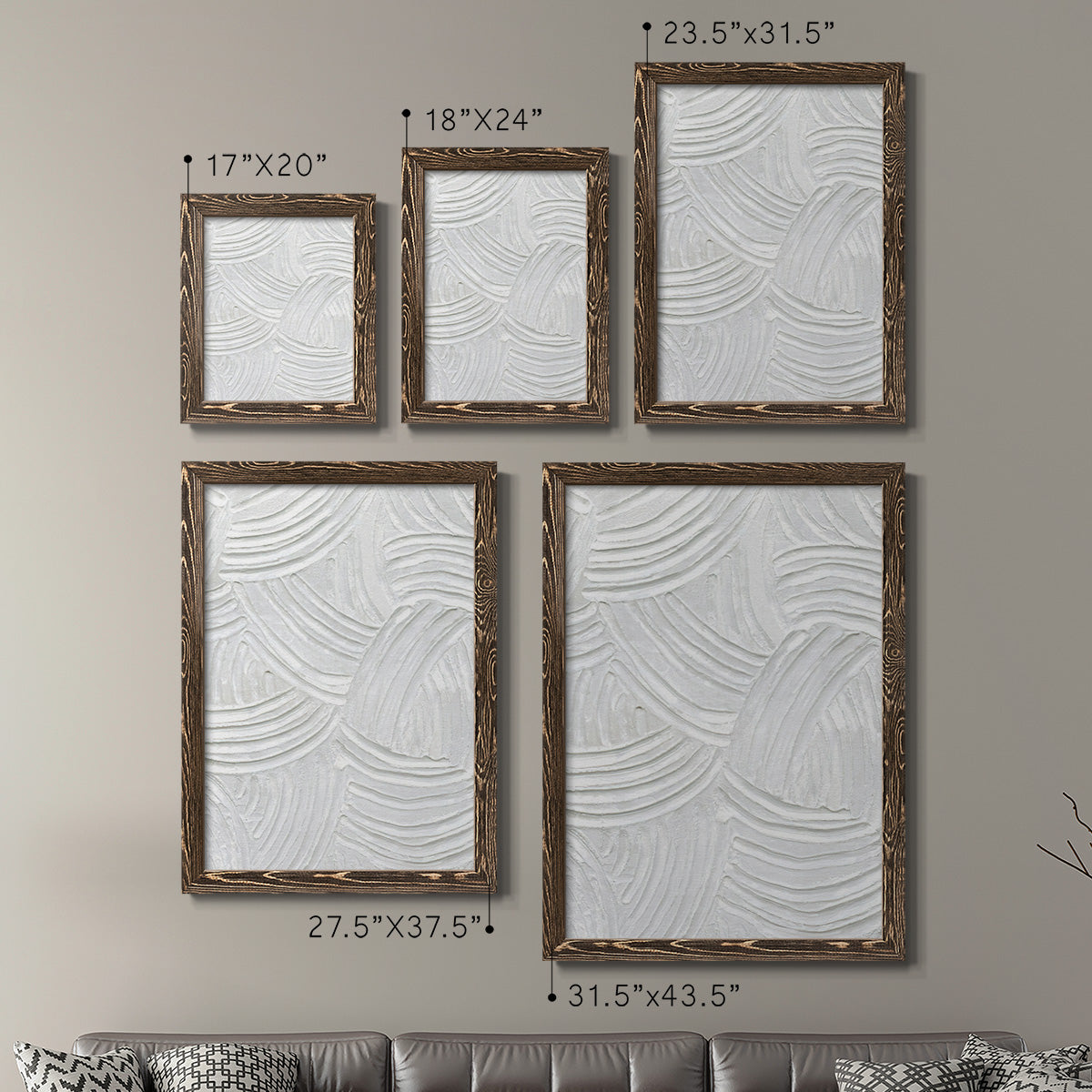 Sandstone Grooves I - Premium Framed Canvas 2 Piece Set - Ready to Hang