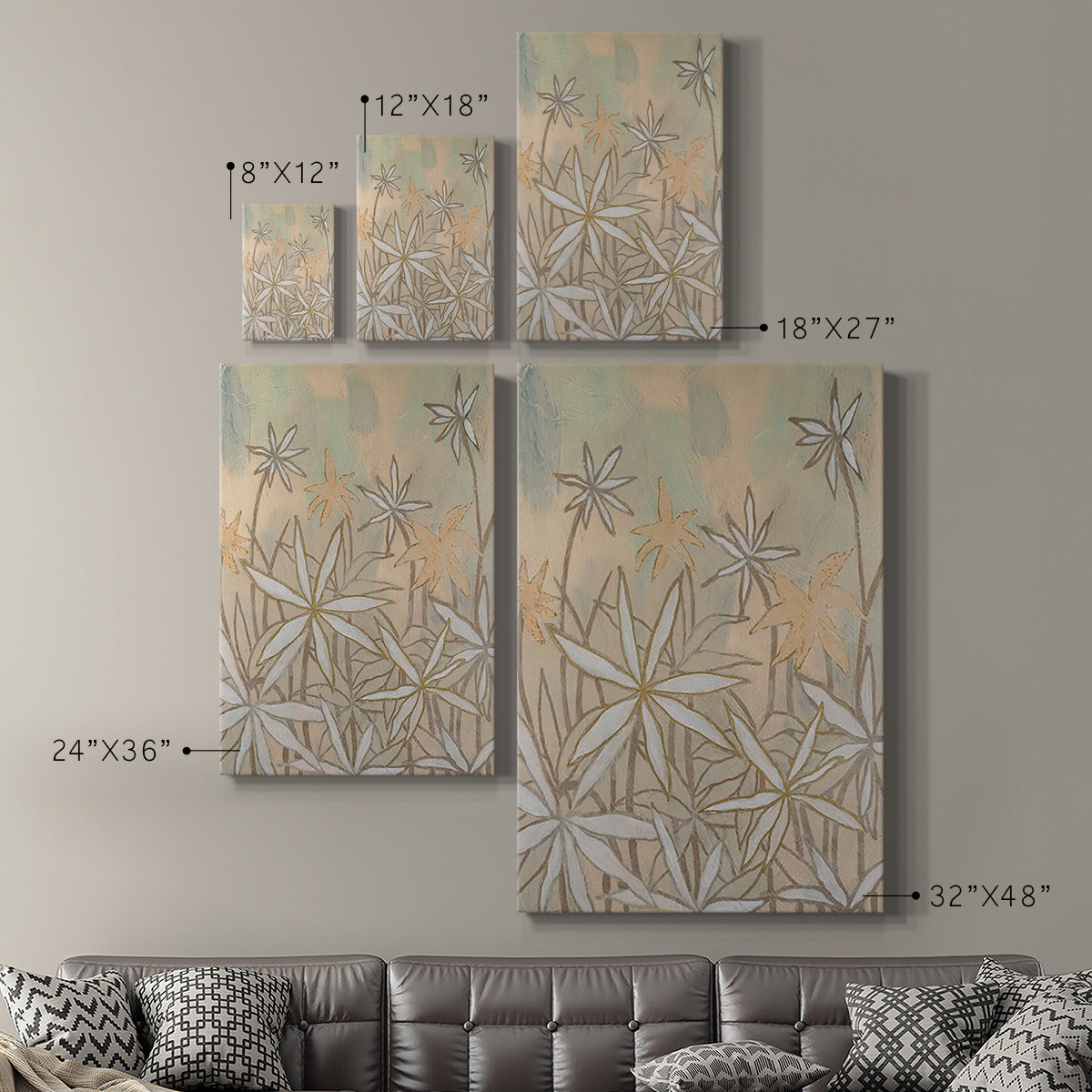 Embellished Starburst Bloom II - Canvas Art Print