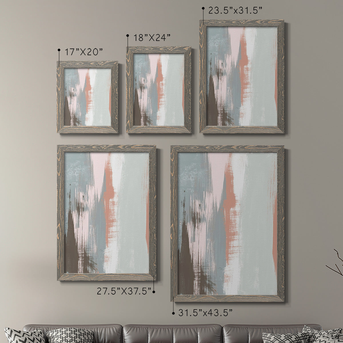 Sandstone Peel I - Premium Framed Canvas 2 Piece Set - Ready to Hang