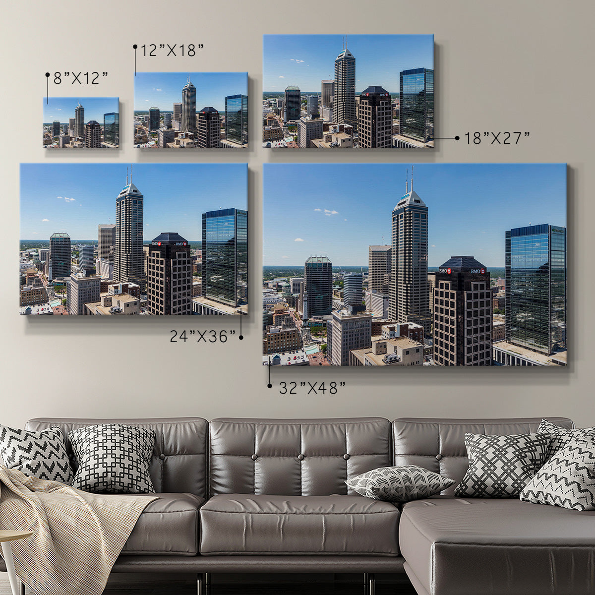 Indianapolis Downtown - Canvas Art Print
