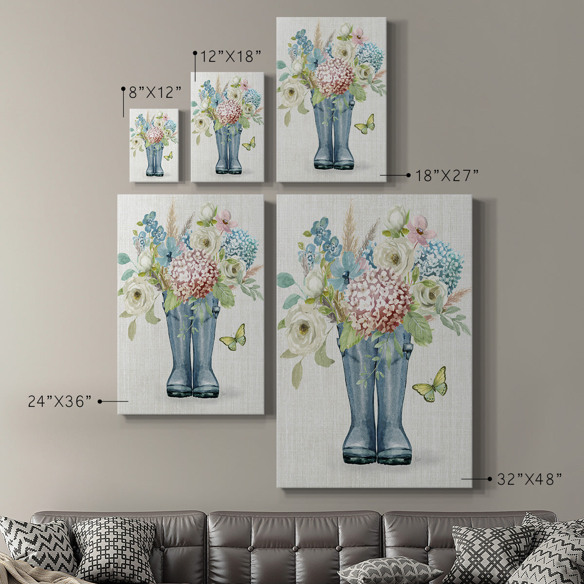 Garden Boots Premium Gallery Wrapped Canvas - Ready to Hang