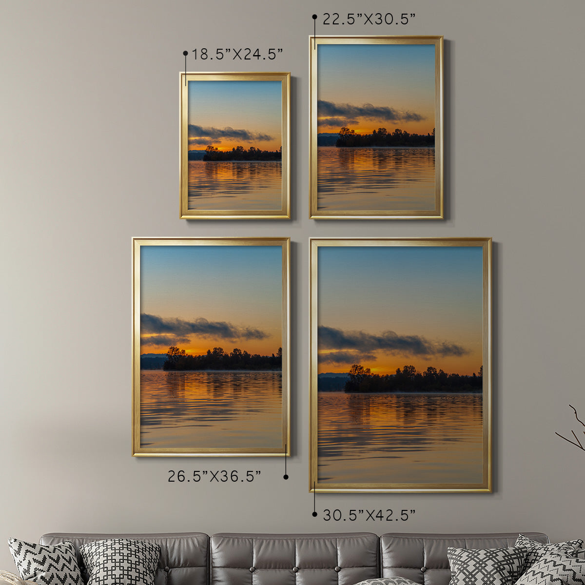 Molten Gold - Modern Framed Canvas Print