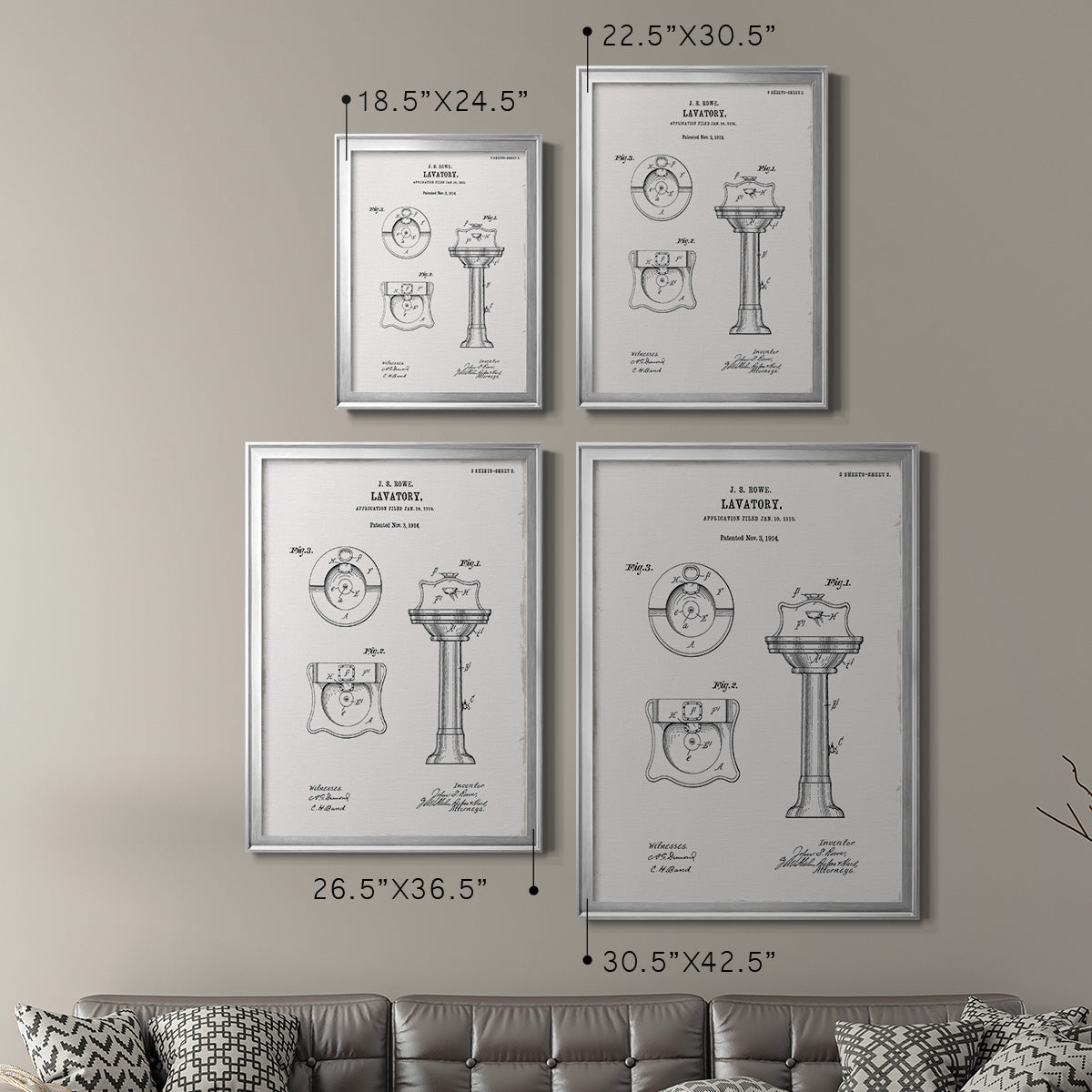 Vintage Sink I - Modern Framed Canvas Print