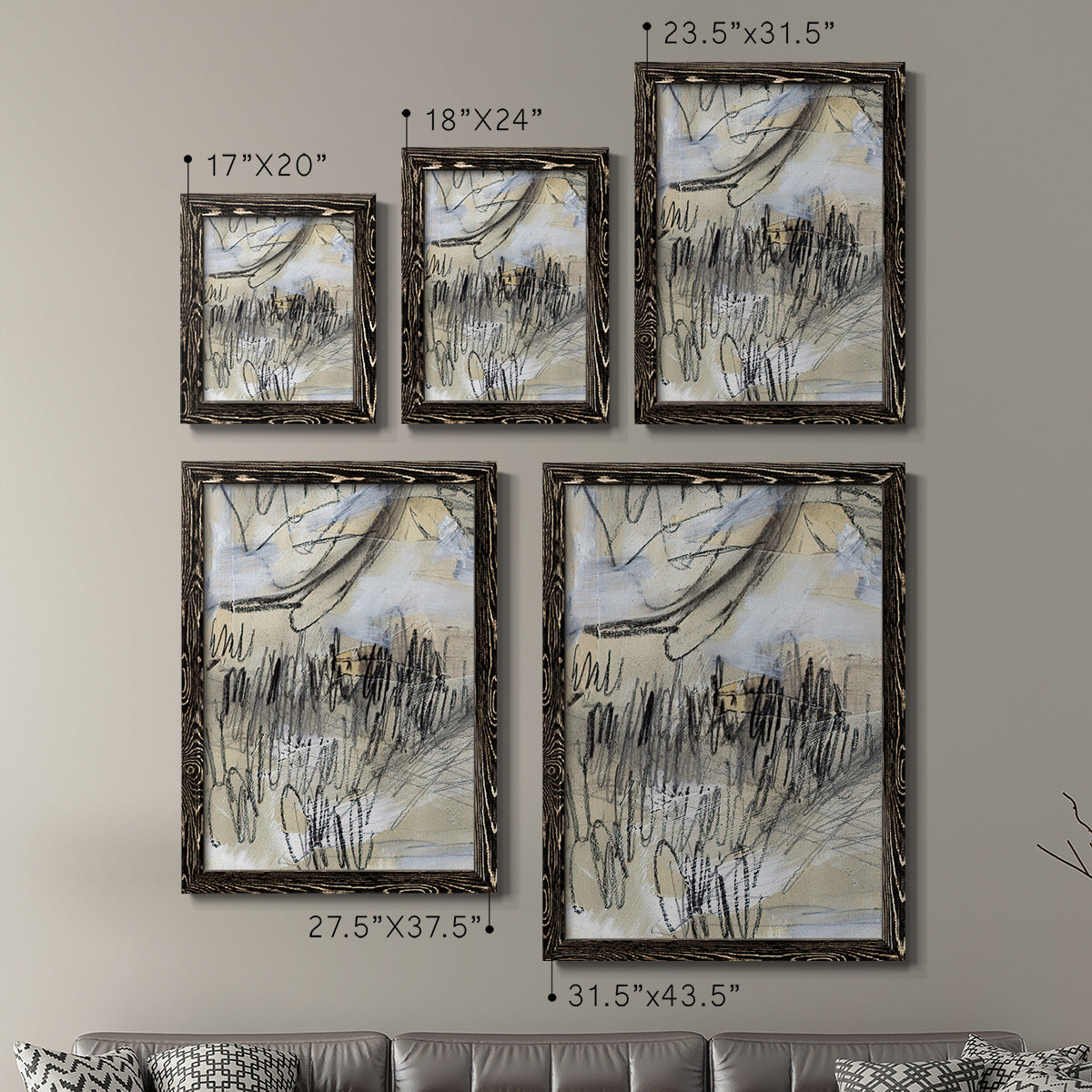 Masked Notes III - Premium Framed Canvas 2 Piece Set - Ready to Hang