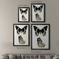 Antique Blue Butterflies I - Modern Framed Canvas Print