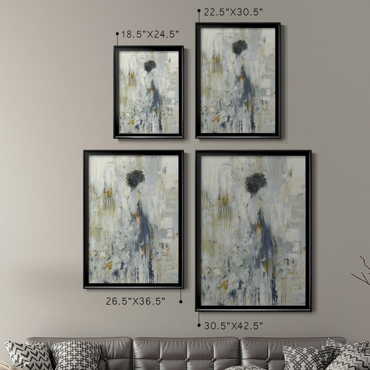 Fond Reflections - Modern Framed Canvas Print