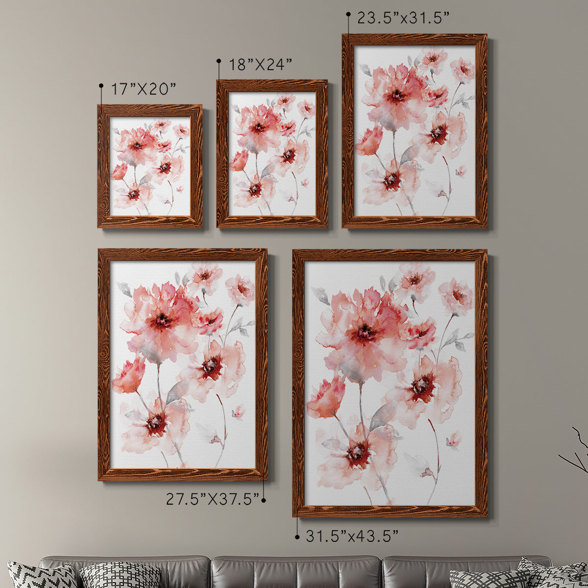 Translucent Blush I - Premium Framed Canvas 2 Piece Set - Ready to Hang