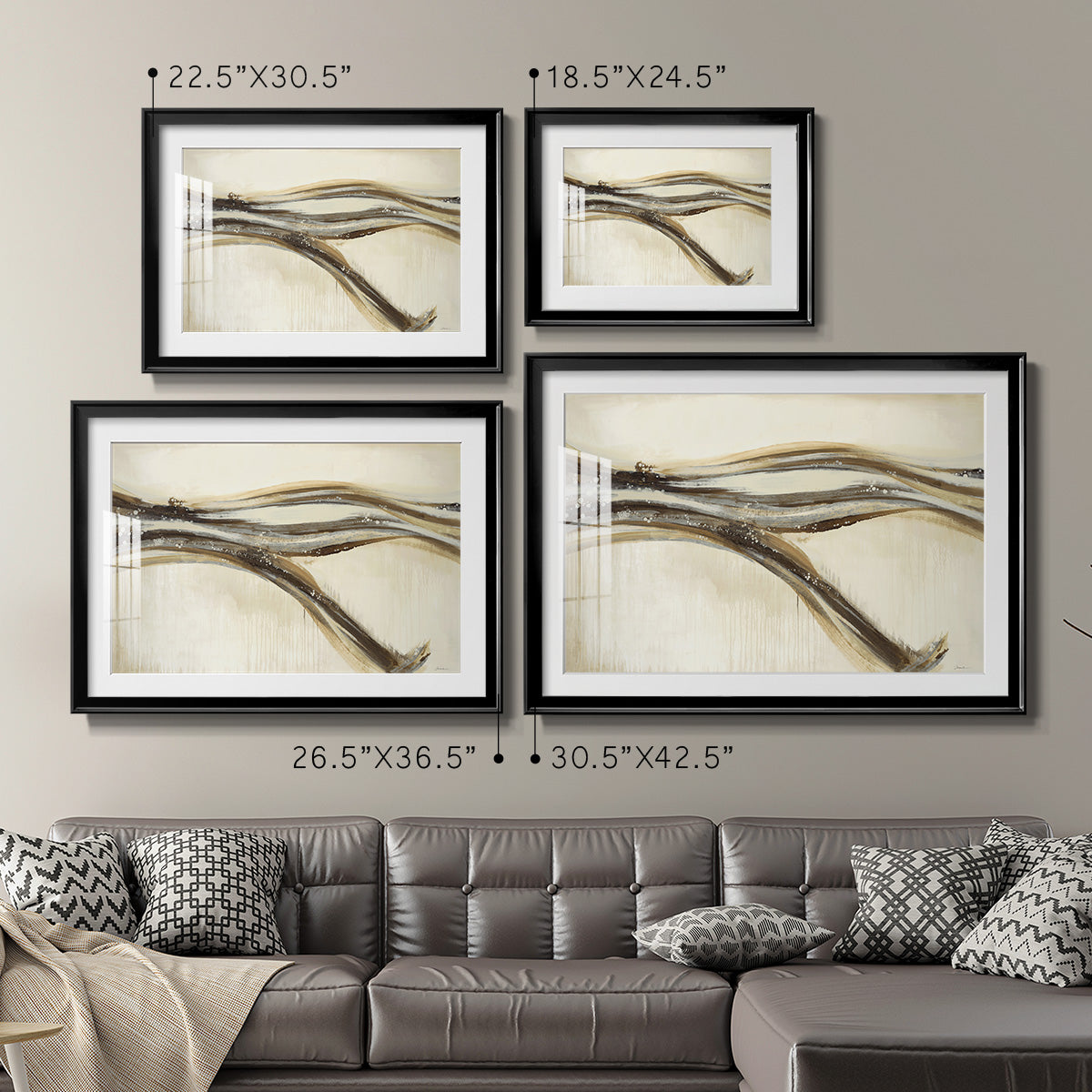 Catching a Metallic Wave - Modern Framed Art Print