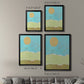 Green and Gold Pieced Landscape I - Modern Framed Canvas Print