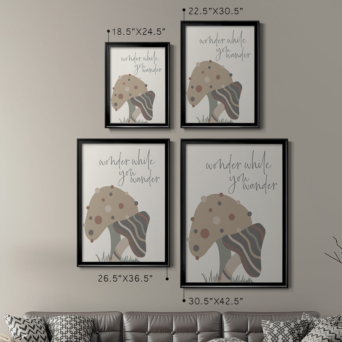 Wonder While You Wander - Modern Framed Canvas Print