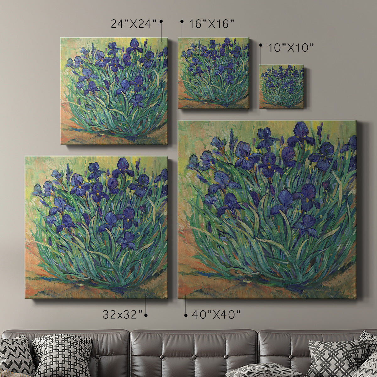 Irises in Bloom I - Canvas Art Print