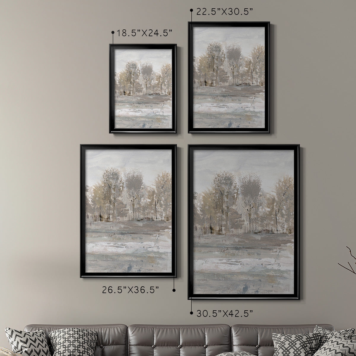 Meadow's Edge I - Modern Framed Canvas Print