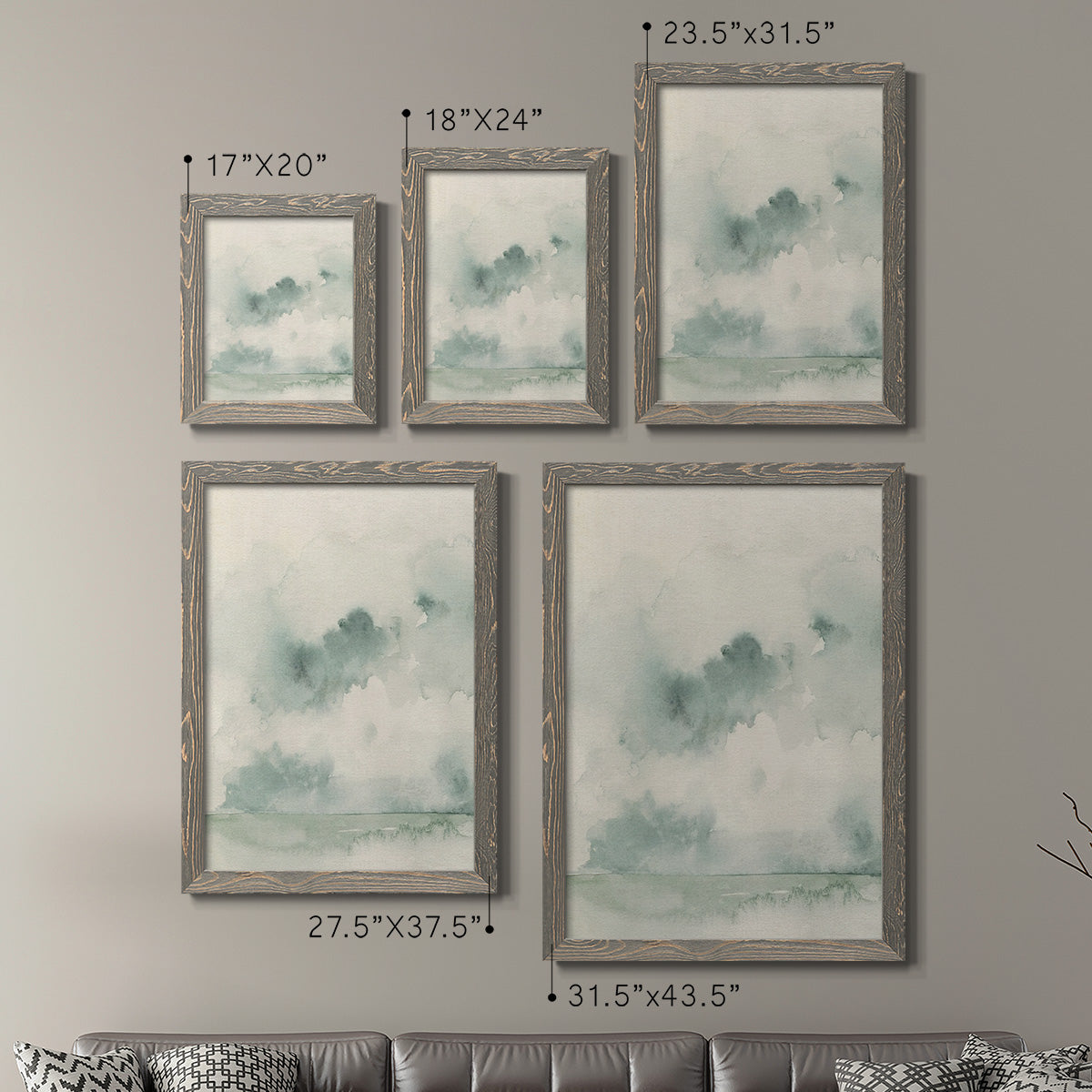 Ocean Impression I - Premium Framed Canvas 2 Piece Set - Ready to Hang