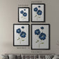 Blue Mums - Modern Framed Canvas Print