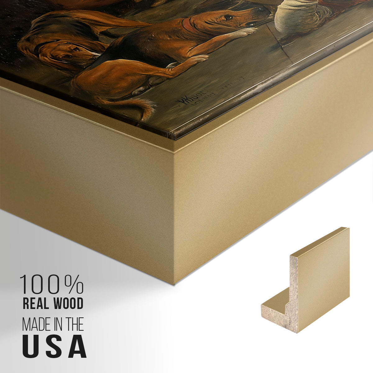The Flight of Madeline and Porphyro, 1848 - Floater Framed Canvas Print