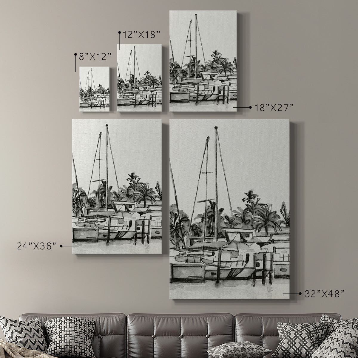 Neutral Tropics IV Premium Gallery Wrapped Canvas - Ready to Hang